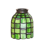 4"W Tiffany Maiss Stained Glass Fan Light Shade