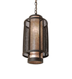 8.5"W Cilindro Weave-Tex Mini Pendant
