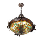 21"W Greenbriar Oak Inverted Pendant