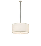 24"W Cilindro Mushroom Pleated Textrene Pendant