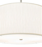 24"W Cilindro Mushroom Pleated Textrene Pendant