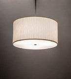 24"W Cilindro Mushroom Pleated Textrene Pendant