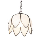 10"W White Tulip Pendant