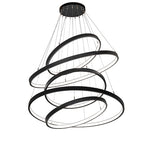 60"W Anillo 5 Ring Cascading Chandelier