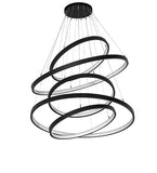 60"W Anillo 5 Ring Cascading Chandelier