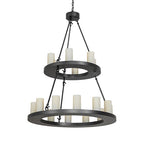 36"W Loxley 18 Lt Two Tier Chandelier