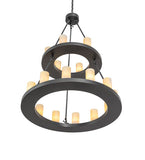 36"W Loxley 18 Lt Two Tier Chandelier