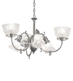 30"W Gas & Electric 6 Lt Chandelier