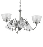 30"W Gas & Electric 6 Lt Chandelier