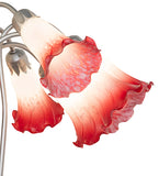 24"W Pink/White Tiffany Pond Lily 12 Lt Chandelier