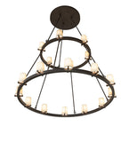 64"W Loxley 18 Lt Two Tier Chandelier