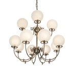 40"W Revival Gas & Electric 12 Lt Chandelier