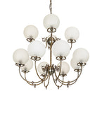 40"W Revival Gas & Electric 12 Lt Chandelier