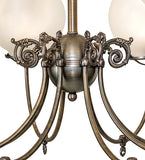 40"W Revival Gas & Electric 12 Lt Chandelier