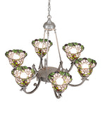 32"W Begonia 6 Lt Chandelier
