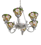 32"W Begonia 6 Lt Chandelier