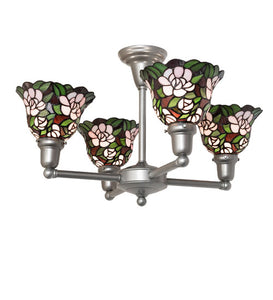26"W Begonia 4 Lt Chandelier