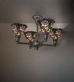 26"W Begonia 4 Lt Chandelier