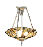 17"W Delta Jadestone Semi-Flush Mount