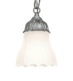 16"W Victorian Ruffle 3 Lt Semi-Flushmount