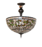 20"W Tiffany Turning Leaf Semi-Flushmount