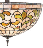 20"W Tiffany Turning Leaf Semi-Flushmount