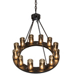36"W Loxley 12 Lt Chandelier