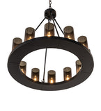 36"W Loxley 12 Lt Chandelier