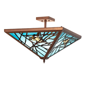 21"Sq Backyard Friends Semi-Flushmount