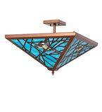 21"Sq Backyard Friends Semi-Flushmount
