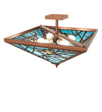 21"Sq Backyard Friends Semi-Flush Mount