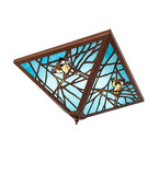 21"Sq Backyard Friends Semi-Flushmount