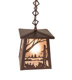 7"Sq Quiet Pond Mini Pendant