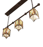 48"L Cottage Mission 3 Lt Island Pendant
