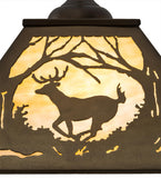 16"Sq Deer at Dawn Pendant