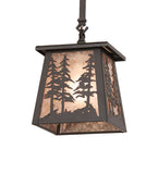 7" Square Tall Pines Outdoor Pendant