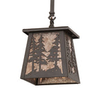 7" Square Tall Pines Outdoor Pendant