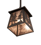 7" Square Tall Pines Outdoor Pendant