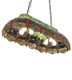 40"L Tiffany Hanging Head Dragonfly Oblong Pendant