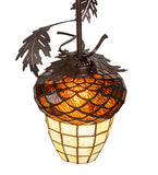 48"L Oak Leaf & Acorn 3 Lt Oblong Island Pendant