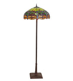 64"H Tiffany Hanginghead Dragonfly Floor Lamp