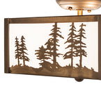 10"Sq Tall Pines Flushmount