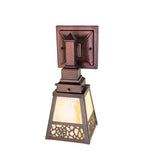 6"W Split Mission Lotus Leaf Wall Sconce