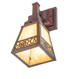 6"W Split Mission Lotus Leaf Wall Sconce