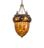 22"W Acorn & Oak Leaf Inverted Pendant