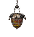 14"W Acorn & Oak Leaf Inverted Pendant