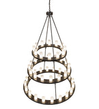60"W Loxley 48 Lt Three Tier Chandelier