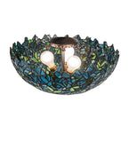 18"W Nightfall Wisteria Flush Mount