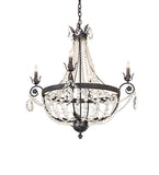 34"W Antonia 4 Lt Glam Chandelier