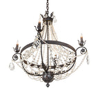 34"W Antonia 4 Lt Glam Chandelier